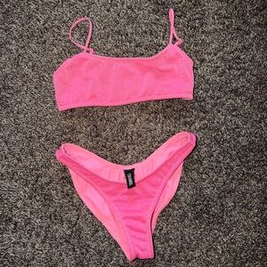 Triangl Swimwear Sparkly Vibrant Pink Bikini